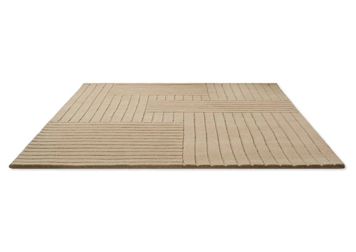 Vlněný koberec do obýváku Decor Desert Warm Sand 160x230 cm moderní ručně tkaný béžový