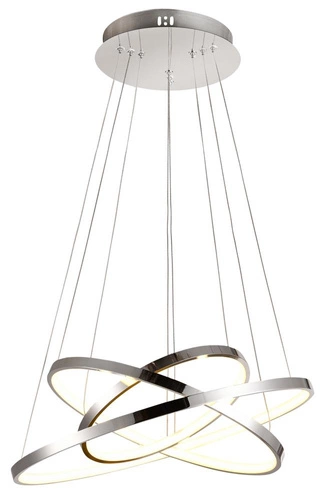 Lune 50 kulatá trojitá 60W LED 4000K chromovaná závěsná lampa