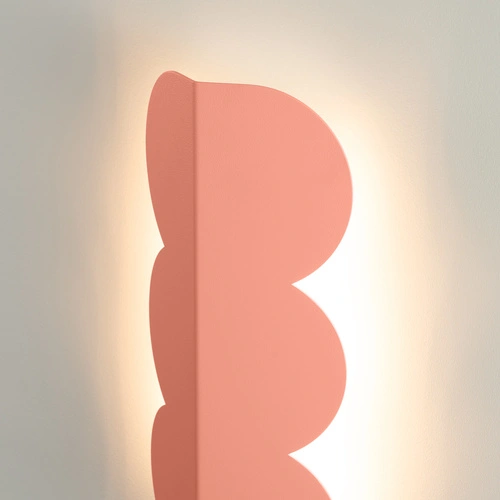 Nástěnné svítidlo BISCUIT moderní broskvové do obýváku a ložnice