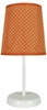 Stolní lampa Gala moderní noční lampička do ložnice s oranžovým stínidlem s puntíky