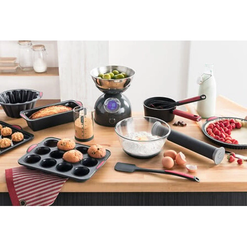 Silikonová forma na muffiny 12 ks šedá na pečení 5five simply smart snadné čištění