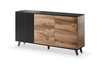 Komoda Adre 160 cm černá dub wotan loftová na nožkách do obýváku moderní Intesi