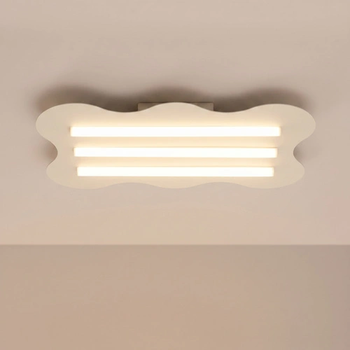 Stropní LED svítidlo KLOVER moderní béžové do obývacího pokoje 66 cm