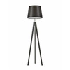 Stojací dřevěná lampa na trojnožce Aruba hnědá s textilním stínidlem do obýváku a ložnice LYSNE