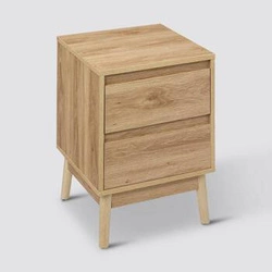 Noční stolek Aabana 40 cm se 2 zásuvkami ve skandinávském stylu od 5five simply smart v přírodní barvě