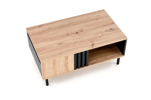 Konferenční stolek Zarak obdélníkový dubový se zásuvkou loft 100x60 cm do obýváku Intesi