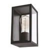 Venkovní nástěnné svítidlo Hoya, zahradní fasádní svítidlo, obdélníkové, 12x22cm, černé, 1x60W, E27, IP44