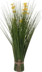 Umělé květiny v květináči pažitka žlutá Intesi 51 cm moderní do obýváku