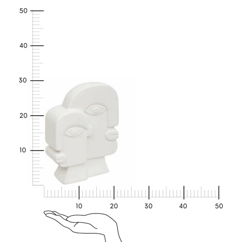 Dekorační soška Soleya Face bílá keramická 26 cm moderní do obývacího pokoje nebo jako dárek Atmosphera