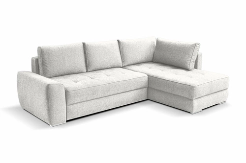 Moderní bílá rohová pohovka s rozkladem a úložným prostorem do obýváku Rabis Intesi