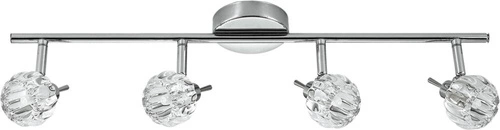 Moderní stropní svítidlo Bombola chrom, nastavitelná, do obýváku a ložnice, 4bodová