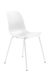 Whitby moderní bílá plastová židle do jídelny a kuchyně ve skandinávském stylu