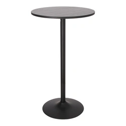 Barový stůl Hvar kulatý černý moderní do kuchyně a restaurace kovový 60 cm
