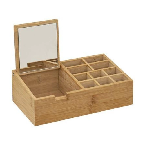 Bambusový organizér se zrcadlem velký