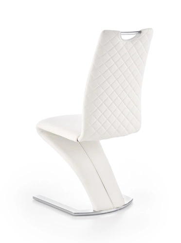 Jídelní židle Georgia Intesi bílá moderní čalouněná ekokůže na chromované noze