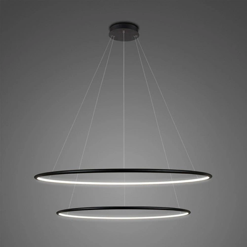 Led kruhy závěsná lampa č.2 80cm 4K černá