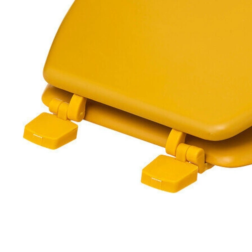 Moderní hořčicové WC sedátko Abby z duroplastu