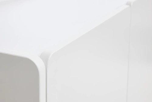 Komoda Bera bílá lesk 160 cm moderní na nožičkách do obýváku