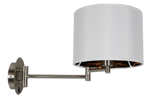Nástěnné svítidlo Alexia chrom 1x40W E14 stínidlo bílé