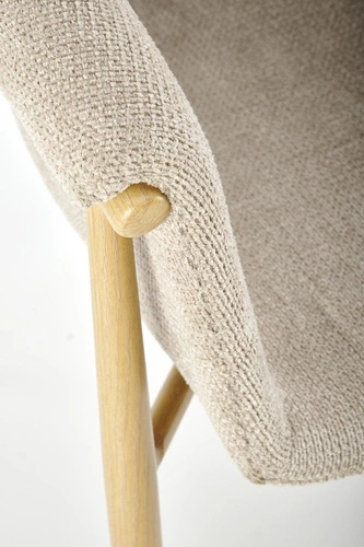 Čalouněná jídelní židle s područkami Mathilde béžová moderní Intesi