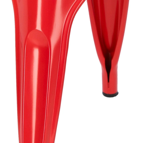 Kovová židle Paris Arms červená inspirovaná Tolixem s područkami do jídelny a kuchyně