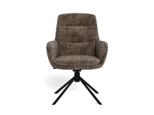Actona Edgar otočná jídelní židle čalouněná hnědá loft