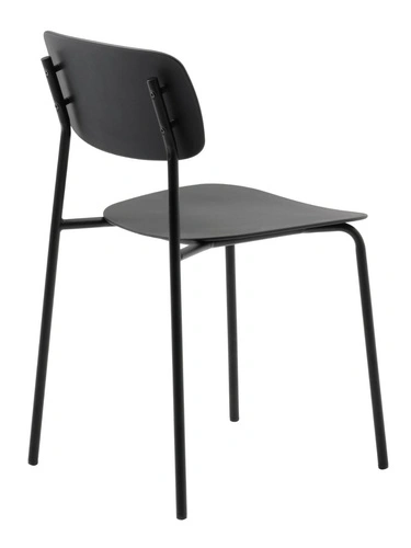 Jídelní a kuchyňská židle Kirkland moderní černá stohovatelná