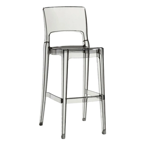 Barová židle Isy transparentní s opěrkou moderní glamour do kuchyně a k ostrůvku SCAB Design