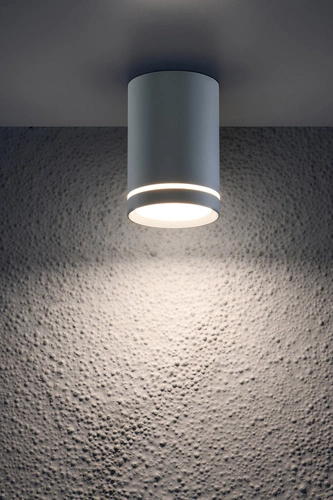 Moderní šedé stropní svítidlo Tuba do obýváku, kuchyně nebo ložnice, jednoduché