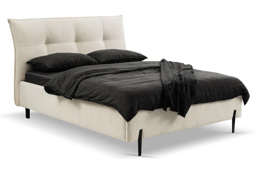 Čalouněná postel Biscuit 180x200 béžová s úložným prostorem skandinávská do ložnice