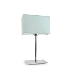 Noční lampička AMALFI moderní mátová s látkovým stínidlem na chromovaném podstavci do ložnice