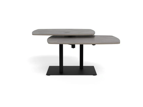 Konferenční stolek Carballo šedý obdélníkový loftový se sedákem