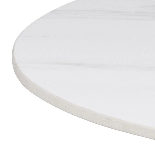 Konferenční stolek Malta kulatý 60 cm bílý mramor moderní do obýváku Actona