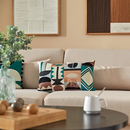 Malakitový vyšívaný polštář 30x50 cm zelený