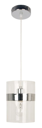 Brando 15 závěsná lampa 1x60W E27 chrom / transparentní