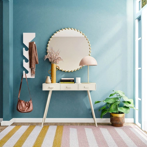 Moderní bílý kovový nástěnný věšák do předsíně Cani Intesi na oblečení 6 háčků