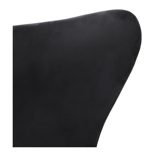 Otočné křeslo Egg černý samet moderní glamour do obýváku a kanceláře zlatá podstava