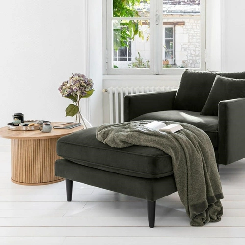 Kulatý konferenční stolek Colva 70 cm do obýváku moderní skandinávský dřevěný přírodní Atmosphera