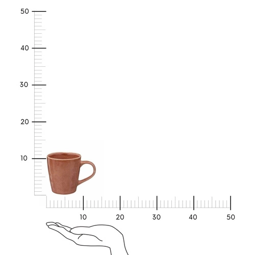 Keramický hrnek Zoé 350 ml korálový na kávu a čaj moderní vhodný do myčky
