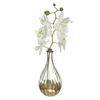 Umělá bílá orchidej ve skleněné váze Edi 40 cm moderní do obýváku Atmosphera