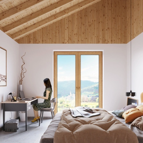 Závěsné svítidlo Tulip černé moderní kovové do obýváku, kuchyně a nad stůl 24 cm