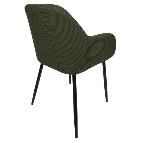 Čalouněná židle Lavia zelená khaki s područkami do jídelny a obýváku