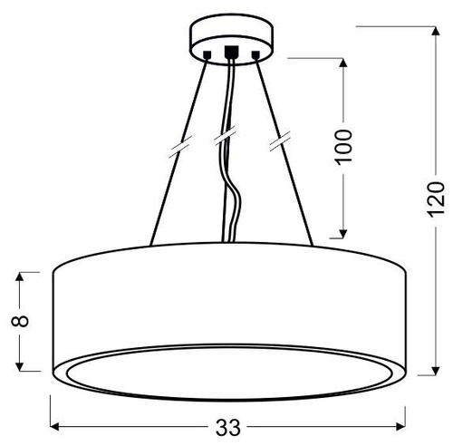 Zigo 16W LED závěsná lampa 6500 K kov wenge 330x1200mm