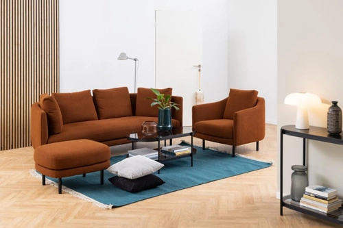 Oválný skleněný konferenční stolek Bayonne černý loftový s policí do obýváku Actona 95x50 cm