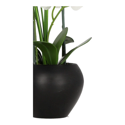 Umělá orchidej Atmosphera bílá moderní do obýváku 53 cm jako živá v květináči