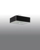 Stropní černé čtvercové svítidlo Lokko 45 cm moderní do obýváku, ložnice nebo kuchyně