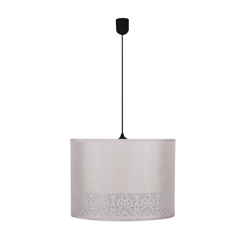 Arabesca závěsná lampa černá 33x33x24 1x60W E27 krémové stínítko