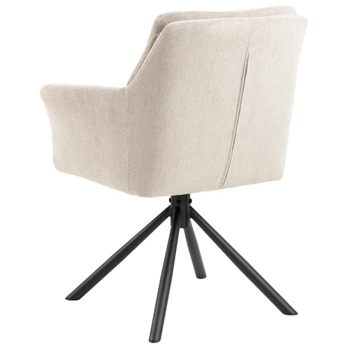 Otočená čalouněná židle Alonso béžová s područkami do obýváku moderní Actona