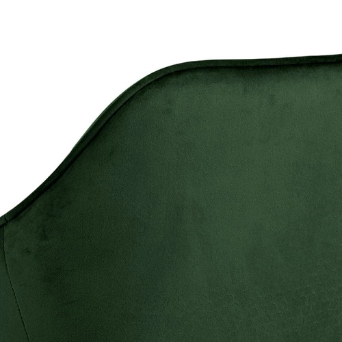 Barová židle Brooke VIC zelený samet s područkami glamour do kuchyně a k ostrůvku s opěrkou Actona