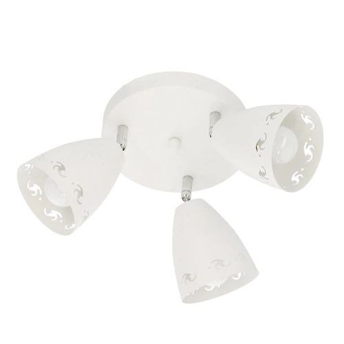 Coty moderní bílý kulatý stropní svítidlo kovové 3xE14 do obýváku a ložnice 38 cm